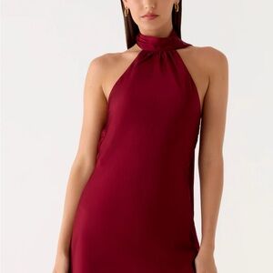 Brand New With Tag Peppermayo Burdgeny Backless Keena Scarf Mini Dress Size 6